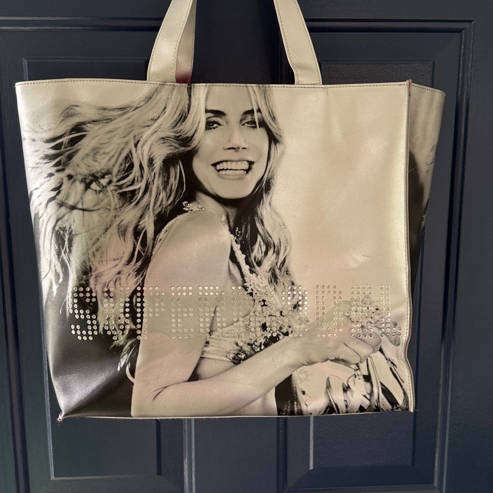 Victoria’s Secret Heidi Klum Supermodel Large Silver Tote Bag
